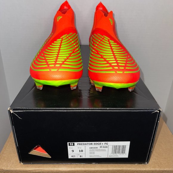 ADIDAS PREDATOR EDGE + FG (GW1039) SOCCER MEN SIZE 9 SOL RED